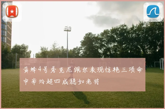 黄蜂4号秀克尼佩尔表现惊艳三项命中率均超四成稳如老将